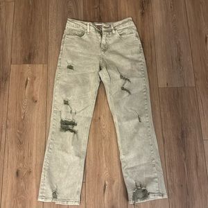 Womens Jeans - Washed Green - Size 25